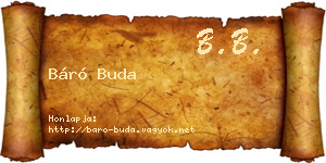 Báró Buda névjegykártya